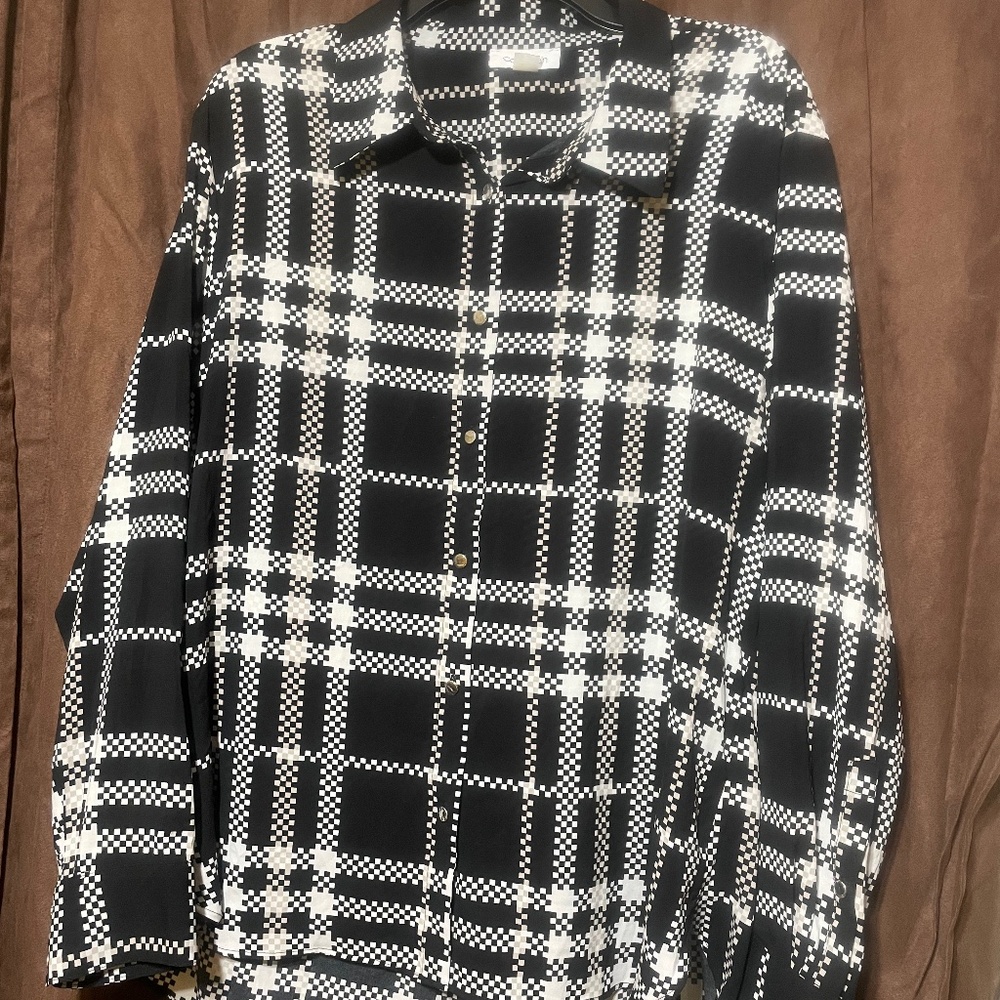 NWOT- Calvin Klein Button-Down Tunic Shirt